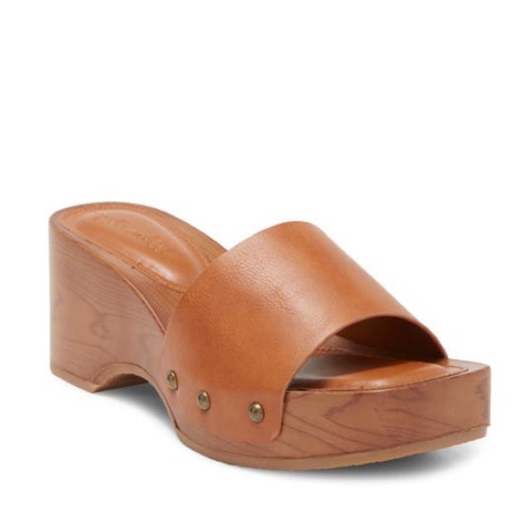 Splendid Shoes - Splendid Women's Tan Leather Slide Sandals